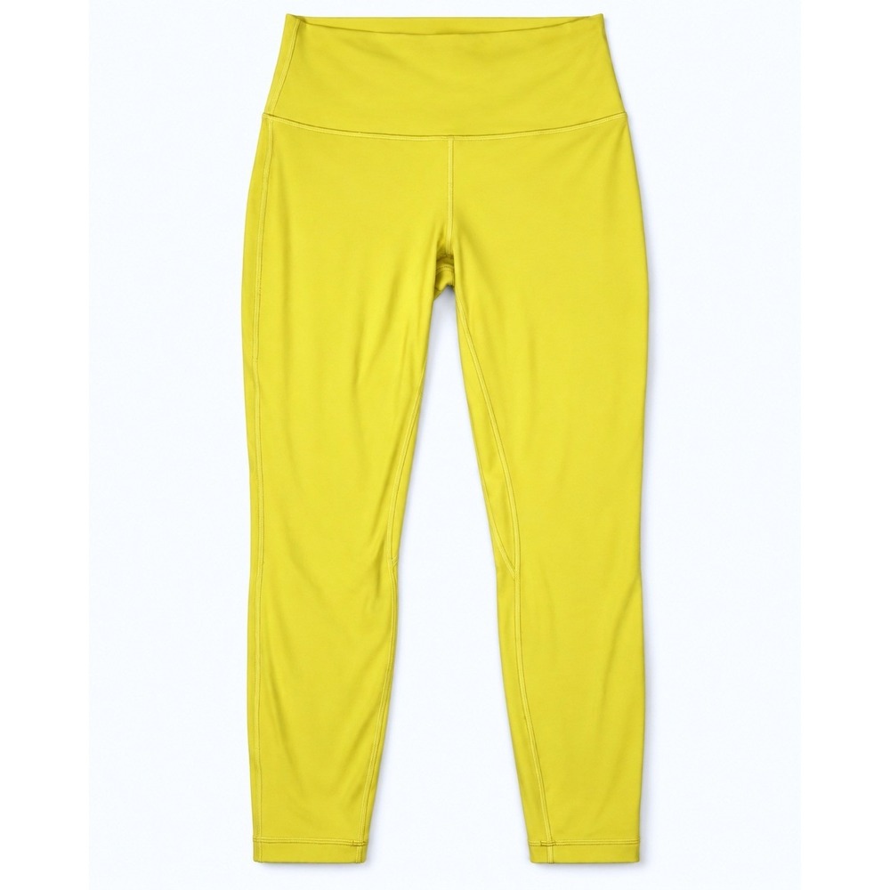 Lululemon Align High-Rise Pant 25 Womens 10 Electric Lemon Nulu Double Lined Gym